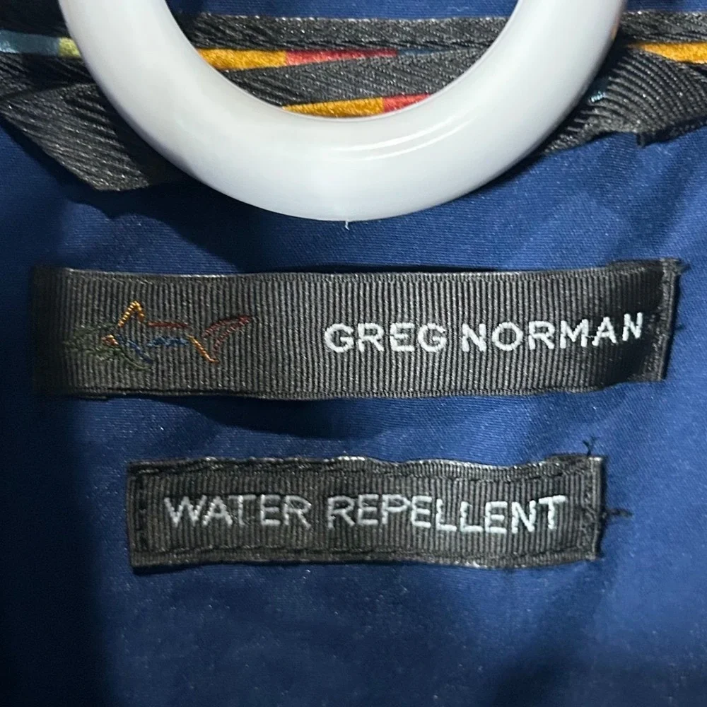 Greg Norman Blue Waffle‎ Knit Quarter Zip Fleece Water Repellent Pullover Mens S